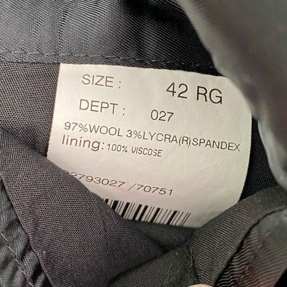 Brooks Brothers 346 Blazer Mens 42 R Black Suit Jacket Single Vent Wool Blend - Picture 9 of 14